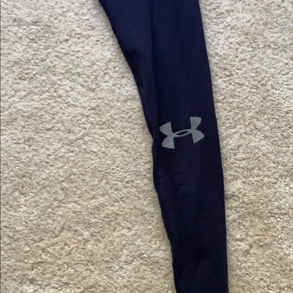 Under Armour ColdGear Compression Leggings Navy S - Picture 2 of 6